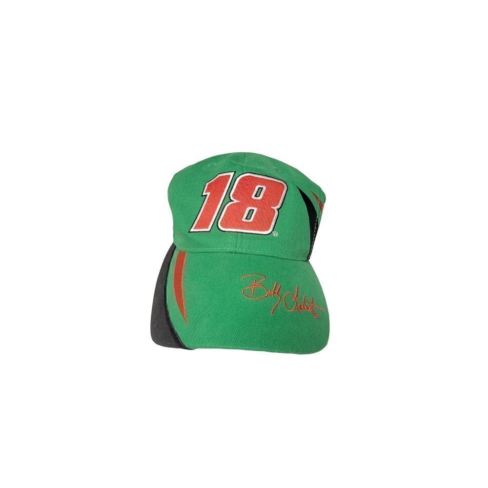 NASCAR Vintage Bobby Labonte #18 Green Hat Cap VTG 2000 Racing Adjustable OSFM